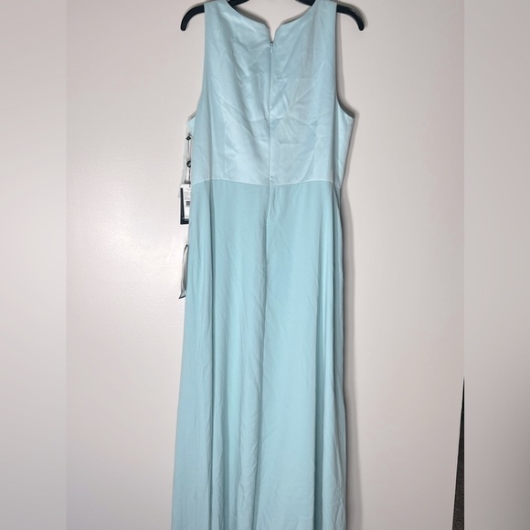 Adrianna Papell Womens Blue Halter Ruffled Formal Evening Dress Gown NWT… - Picture 10 of 14